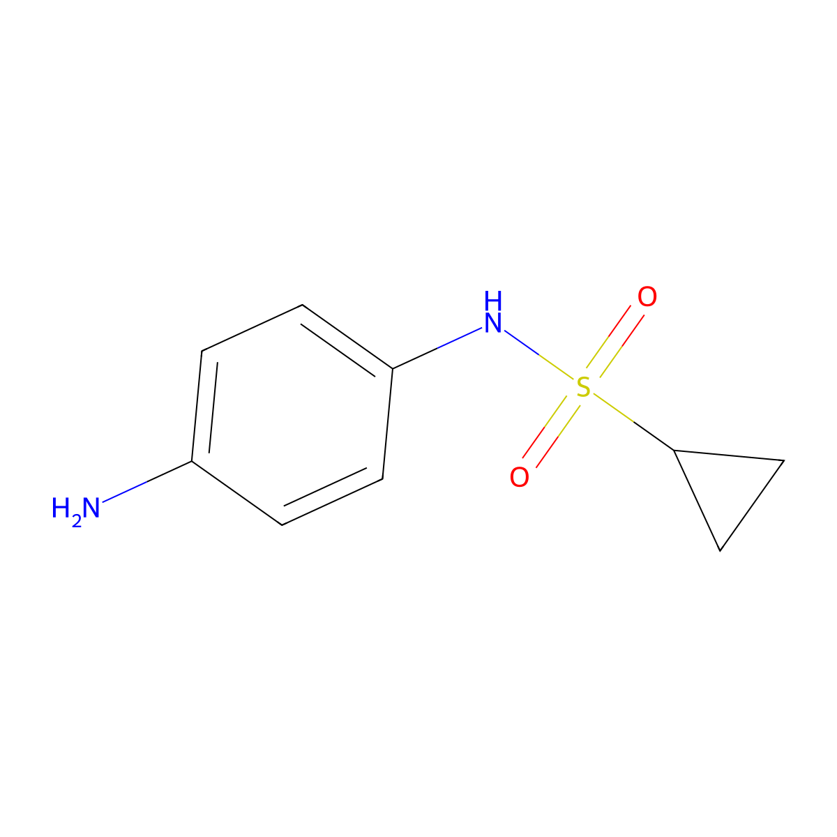 N-(4-aminophenyl)cyclopropanesulfonamide molecular structure, CAS 1203167-56-9
