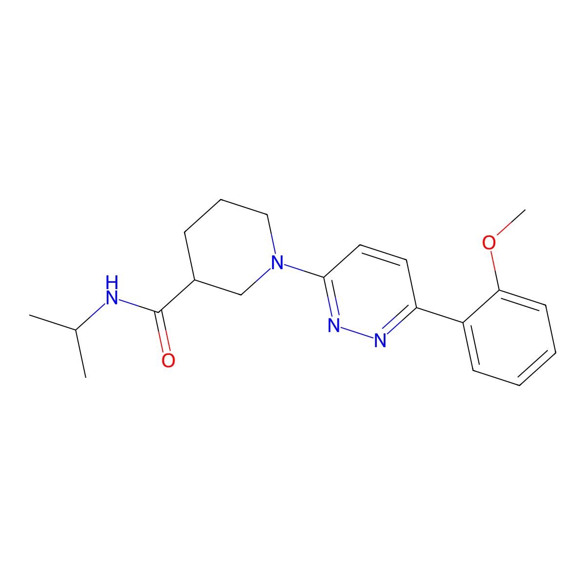 N-isopropyl-1-(6-(2-methoxyphenyl)pyridazin-3-yl)piperidine-3-carboxamide molecular structure, CAS 1203173-47-0