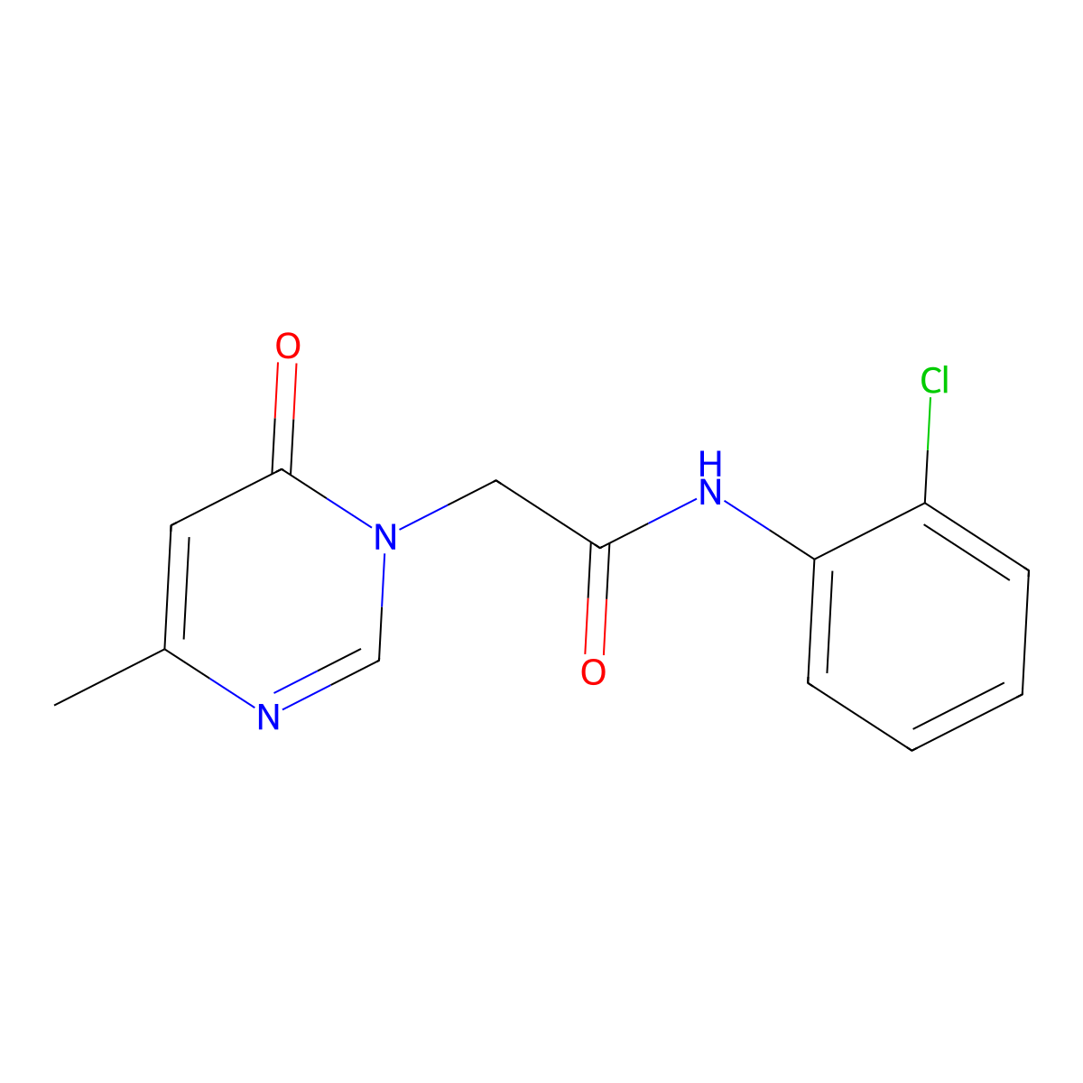 N-(2-chlorophenyl)-2-(4-methyl-6-oxopyrimidin-1(6H)-yl)acetamide molecular structure, CAS 1203181-35-4