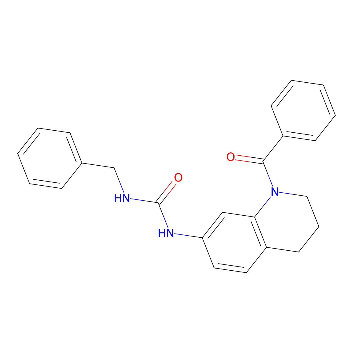 3-(1-Benzoyl-1,2,3,4-tetrahydroquinolin-7-yl)-1-benzylurea molecular structure, CAS 1203185-18-5