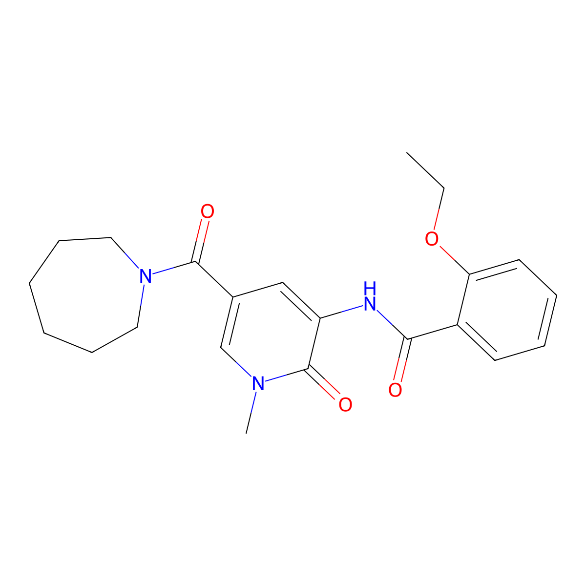 N-(5-(azepane-1-carbonyl)-1-methyl-2-oxo-1,2-dihydropyridin-3-yl)-2-ethoxybenzamide molecular structure, CAS 1203187-20-5