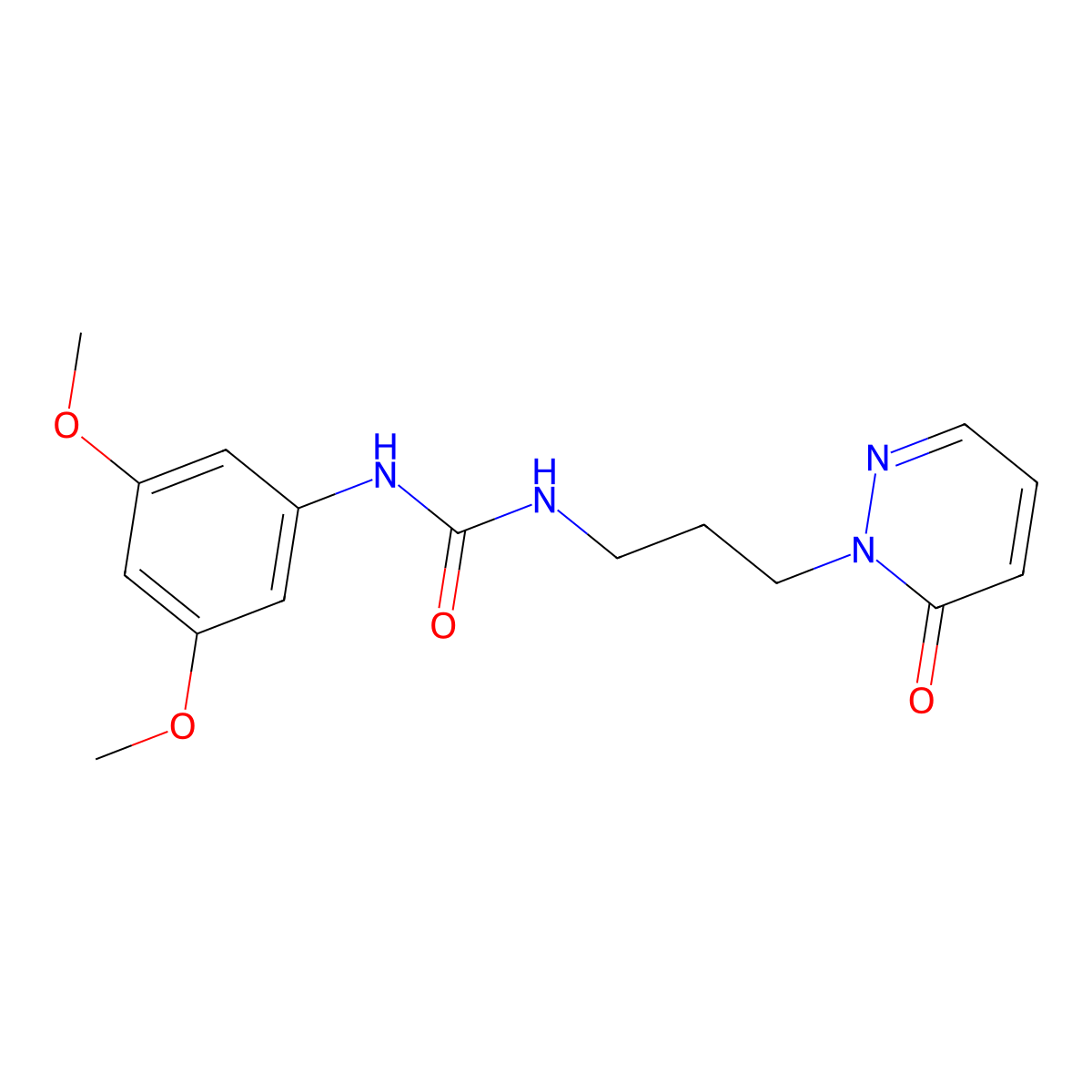 1-(3,5-dimethoxyphenyl)-3-(3-(6-oxopyridazin-1(6H)-yl)propyl)urea molecular structure, CAS 1203187-60-3