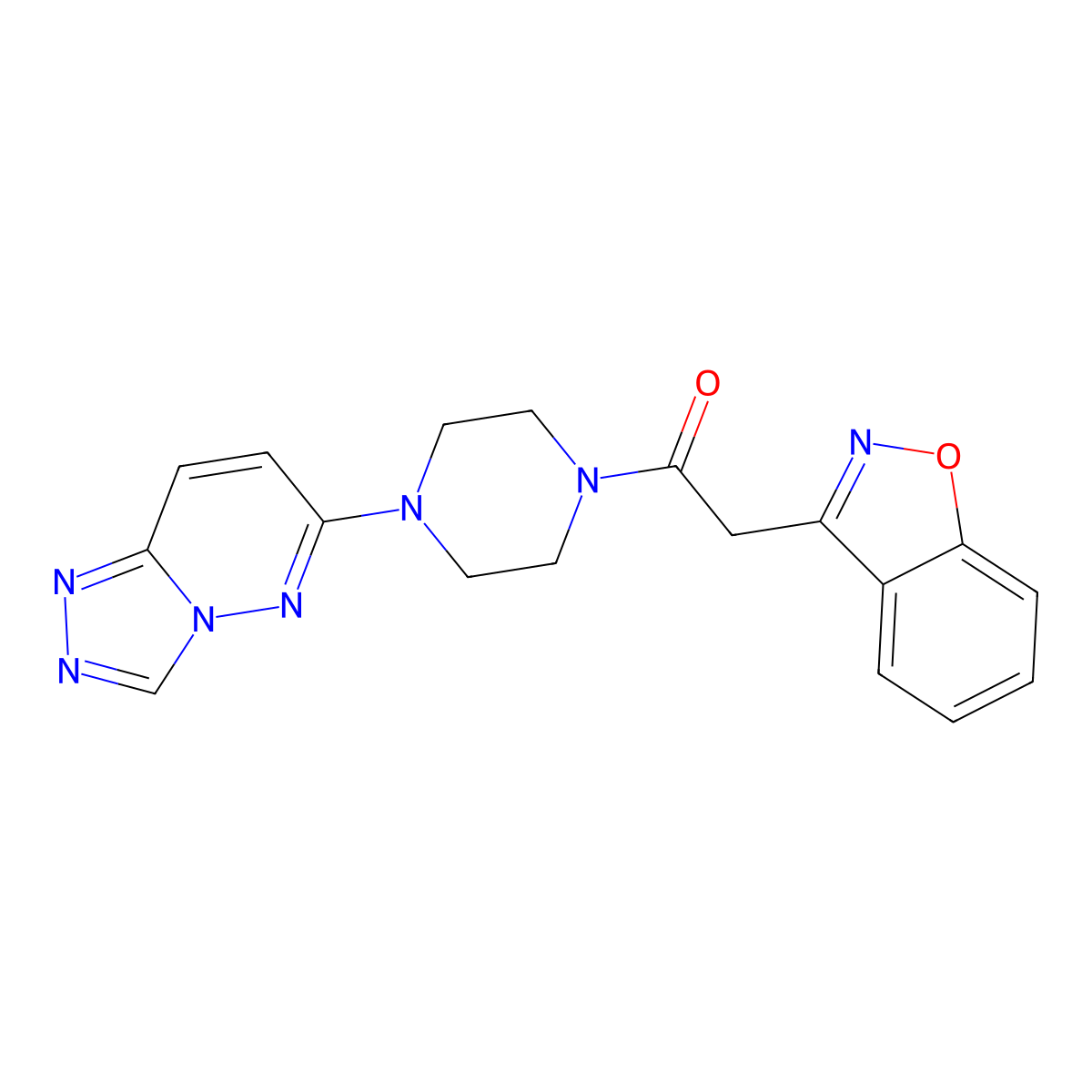 1-(4-([1,2,4]Triazolo[4,3-b]pyridazin-6-yl)piperazin-1-yl)-2-(benzo[d]isoxazol-3-yl)ethanone molecular structure, CAS 1203192-55-5
