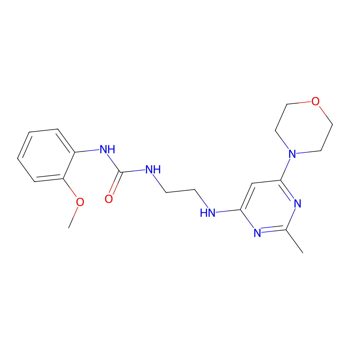 1-(2-Methoxyphenyl)-3-(2-((2-methyl-6-morpholinopyrimidin-4-yl)amino)ethyl)urea molecular structure, CAS 1203194-89-1