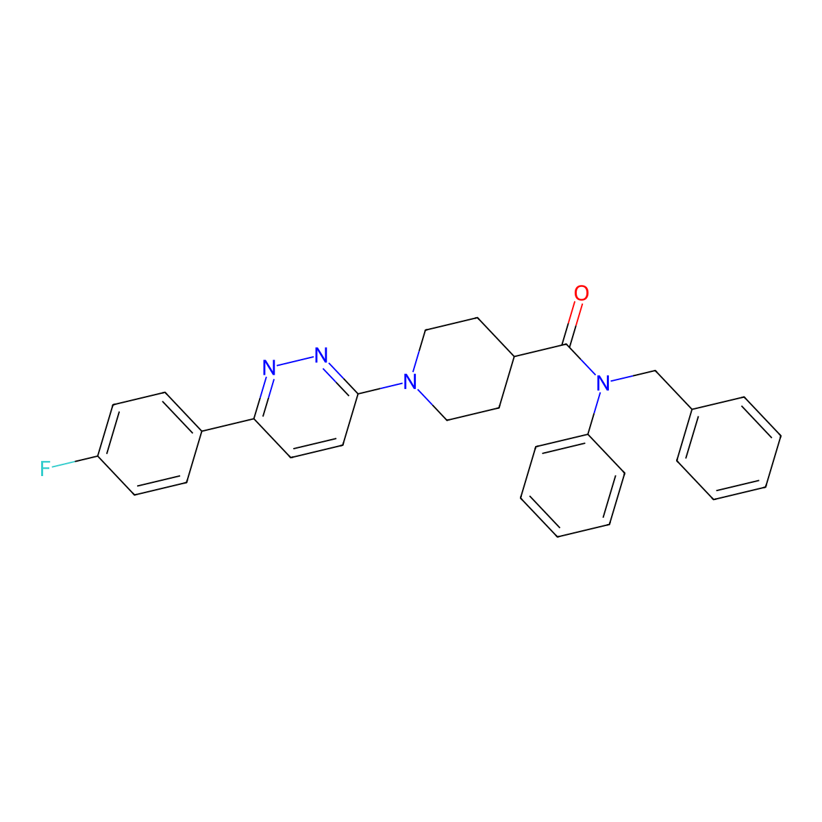 N-benzyl-1-[6-(4-fluorophenyl)pyridazin-3-yl]-N-phenylpiperidine-4-carboxamide molecular structure, CAS 1203198-75-7