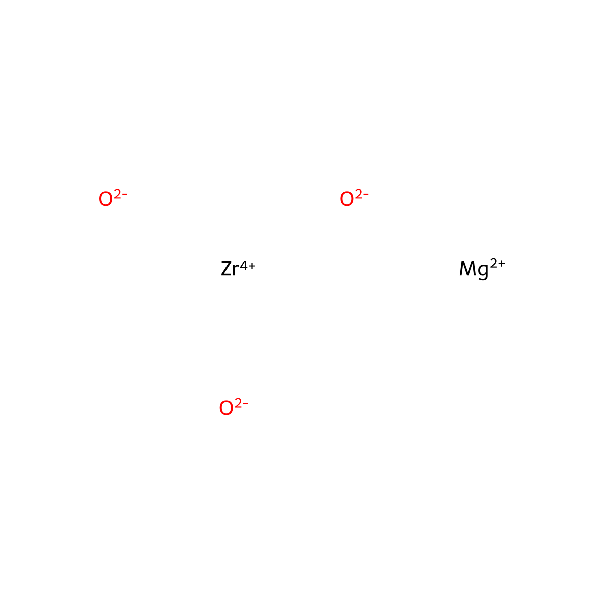 Magnesium zirconium oxide (MgZrO3) molecular structure, CAS 12032-31-4