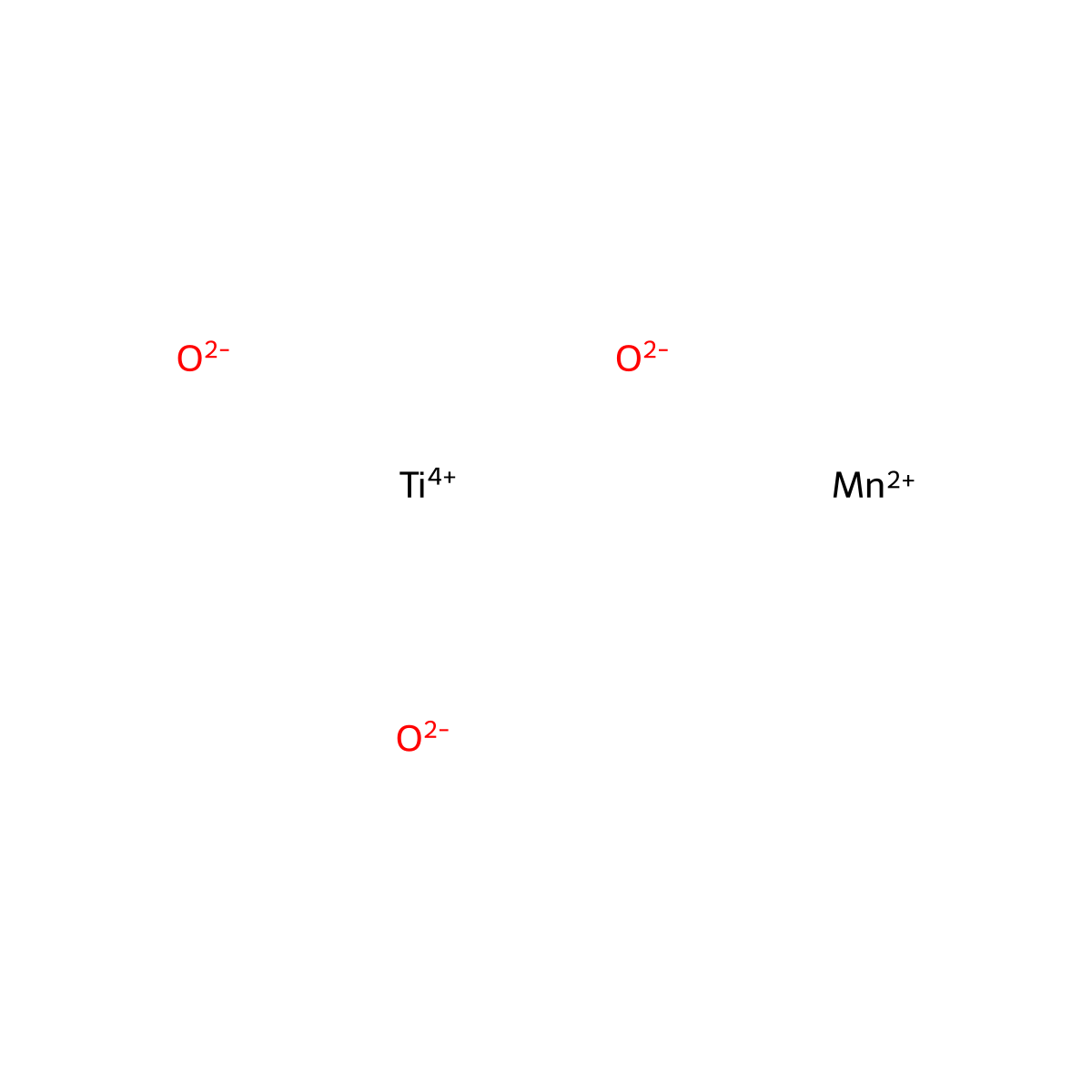 Manganese titanium oxide (MnTiO3) molecular structure, CAS 12032-74-5