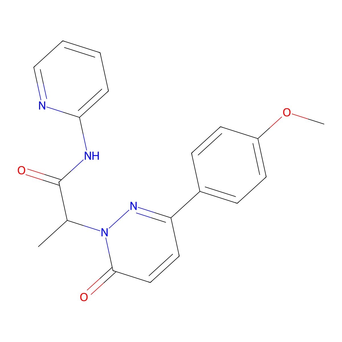 2-(3-(4-methoxyphenyl)-6-oxopyridazin-1(6H)-yl)-N-(pyridin-2-yl)propanamide molecular structure, CAS 1203200-22-9