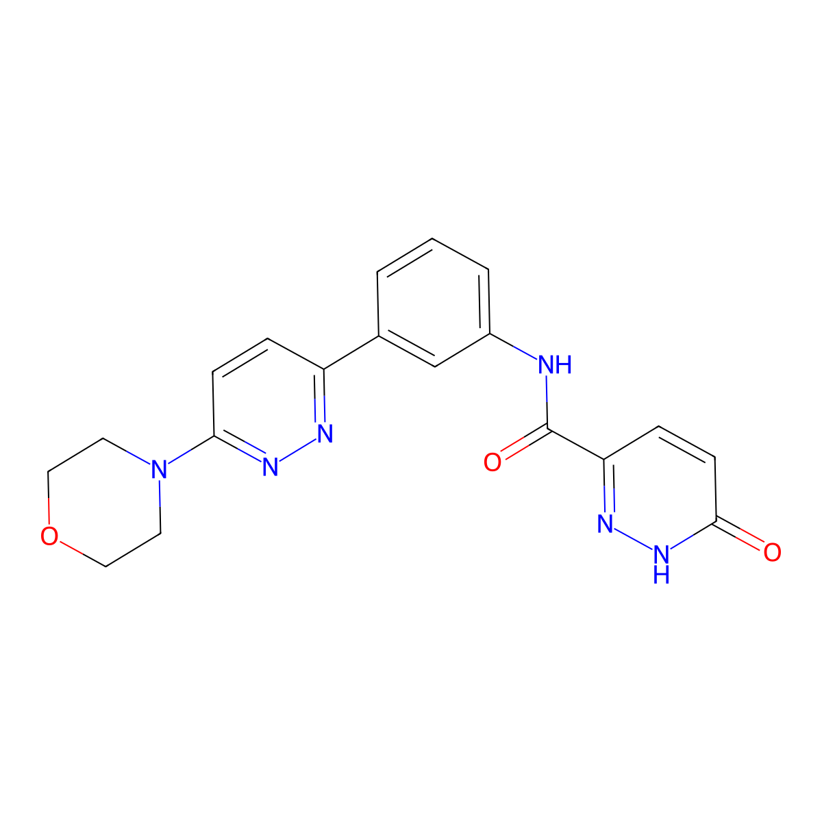 N-(3-(6-morpholinopyridazin-3-yl)phenyl)-6-oxo-1,6-dihydropyridazine-3-carboxamide molecular structure, CAS 1203200-88-7