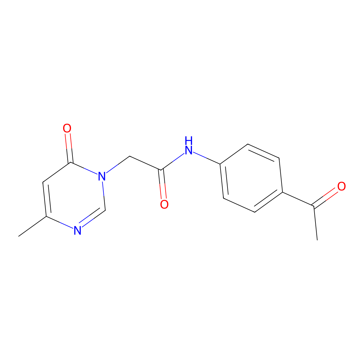 N-(4-acetylphenyl)-2-(4-methyl-6-oxopyrimidin-1(6H)-yl)acetamide molecular structure, CAS 1203202-05-4