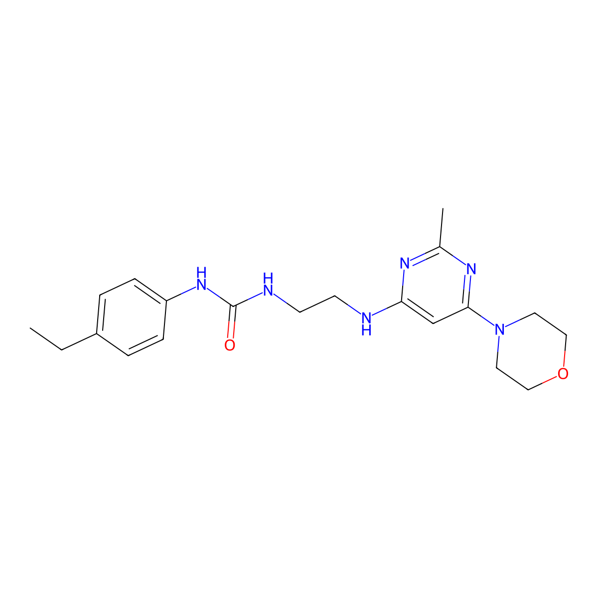 1-(4-Ethylphenyl)-3-(2-((2-methyl-6-morpholinopyrimidin-4-yl)amino)ethyl)urea molecular structure, CAS 1203206-64-7