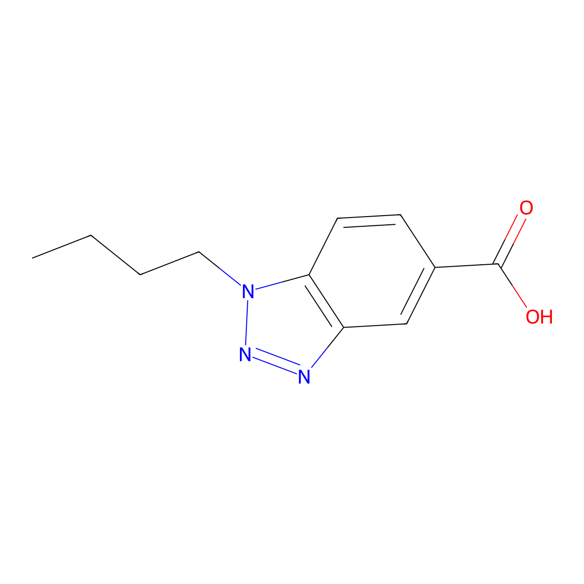 1-Butyl-1,2,3-benzotriazole-5-carboxylic acid molecular structure, CAS 120321-66-6