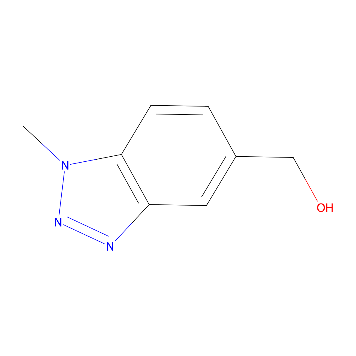 (1-methyl-1H-1,2,3-benzotriazol-5-yl)methanol molecular structure, CAS 120321-72-4