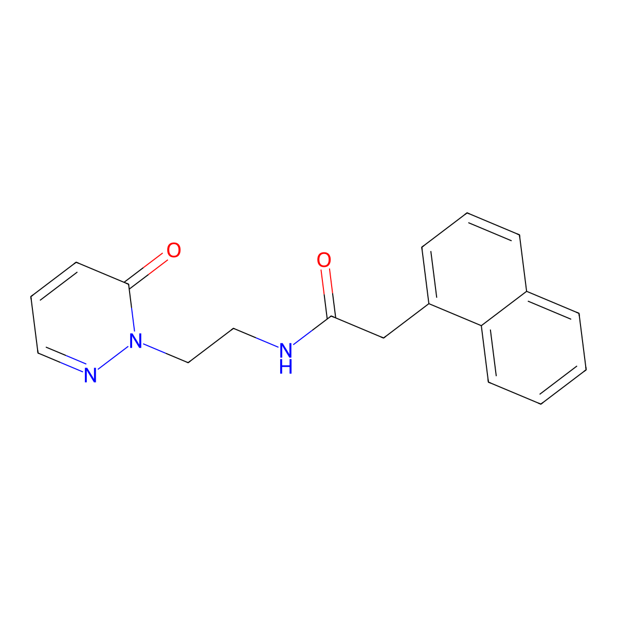 2-(naphthalen-1-yl)-N-(2-(6-oxopyridazin-1(6H)-yl)ethyl)acetamide molecular structure, CAS 1203212-31-0