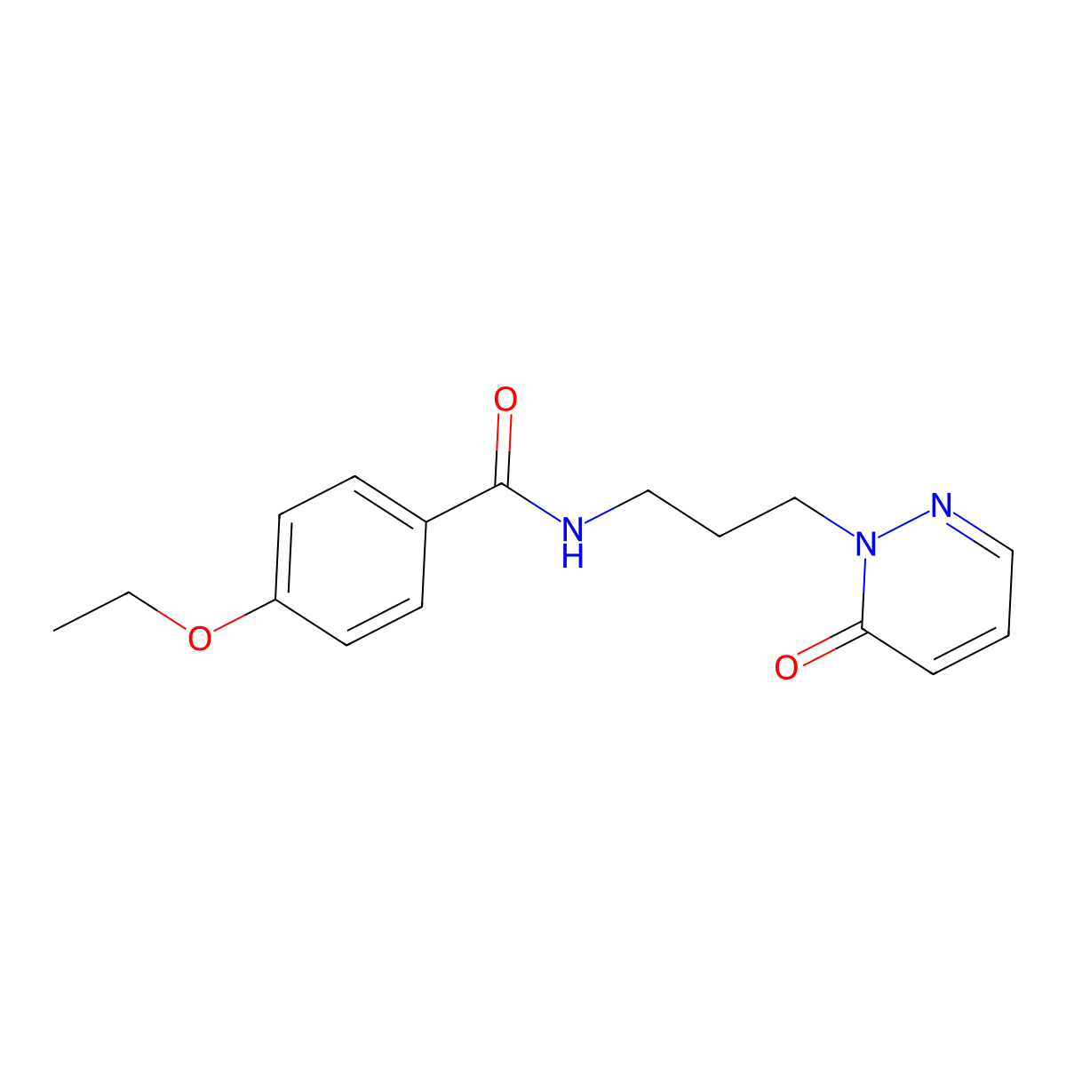 4-ethoxy-N-[3-(6-oxo-1,6-dihydropyridazin-1-yl)propyl]benzamide molecular structure, CAS 1203213-42-6
