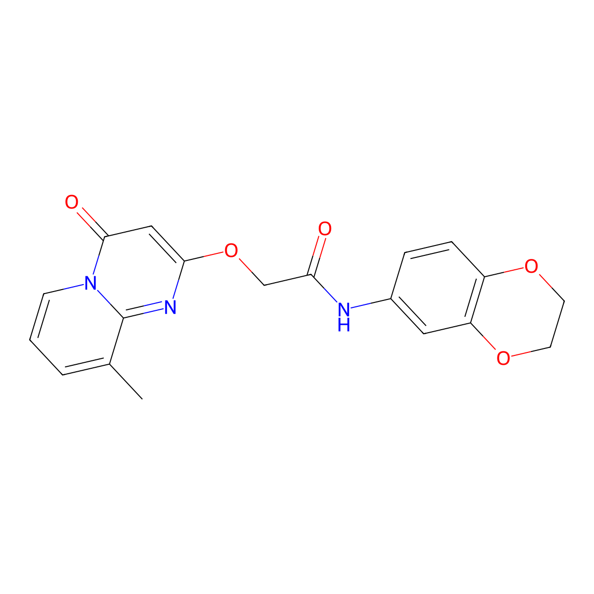 N-(2,3-dihydrobenzo[b][1,4]dioxin-6-yl)-2-((9-methyl-4-oxo-4H-pyrido[1,2-a]pyrimidin-2-yl)oxy)acetamide molecular structure, CAS 1203217-53-1