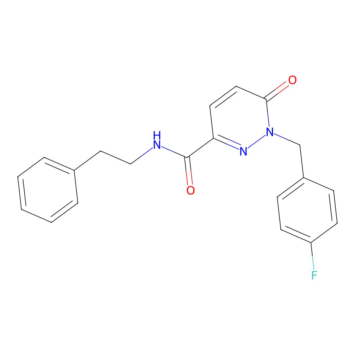 1-(4-fluorobenzyl)-6-oxo-N-phenethyl-1,6-dihydropyridazine-3-carboxamide molecular structure, CAS 1203220-83-0