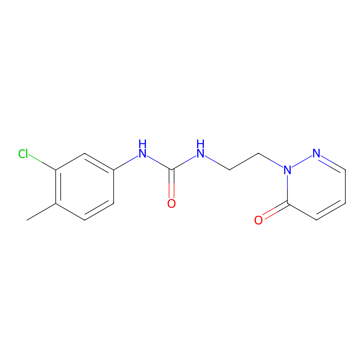 1-(3-chloro-4-methylphenyl)-3-(2-(6-oxopyridazin-1(6H)-yl)ethyl)urea molecular structure, CAS 1203221-72-0