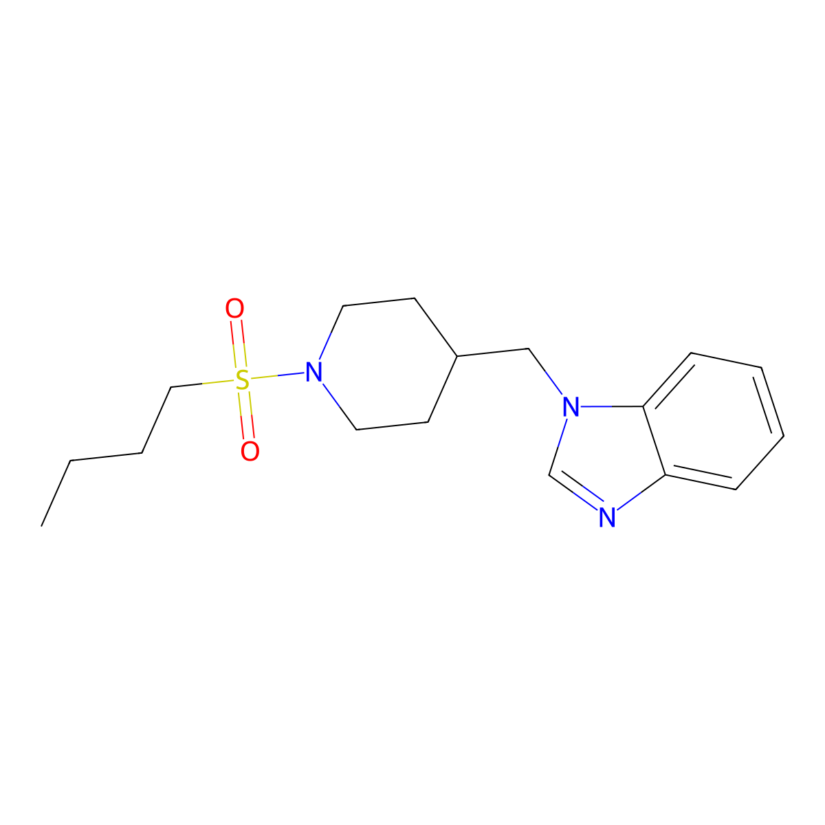 1-((1-(butylsulfonyl)piperidin-4-yl)methyl)-1H-benzo[d]imidazole molecular structure, CAS 1203222-65-4