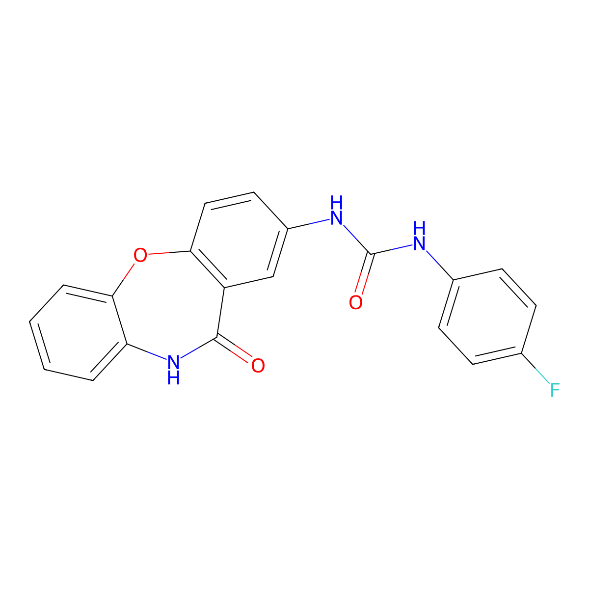 1-(4-Fluorophenyl)-3-(11-oxo-10,11-dihydrodibenzo[b,f][1,4]oxazepin-2-yl)urea molecular structure, CAS 1203226-85-0