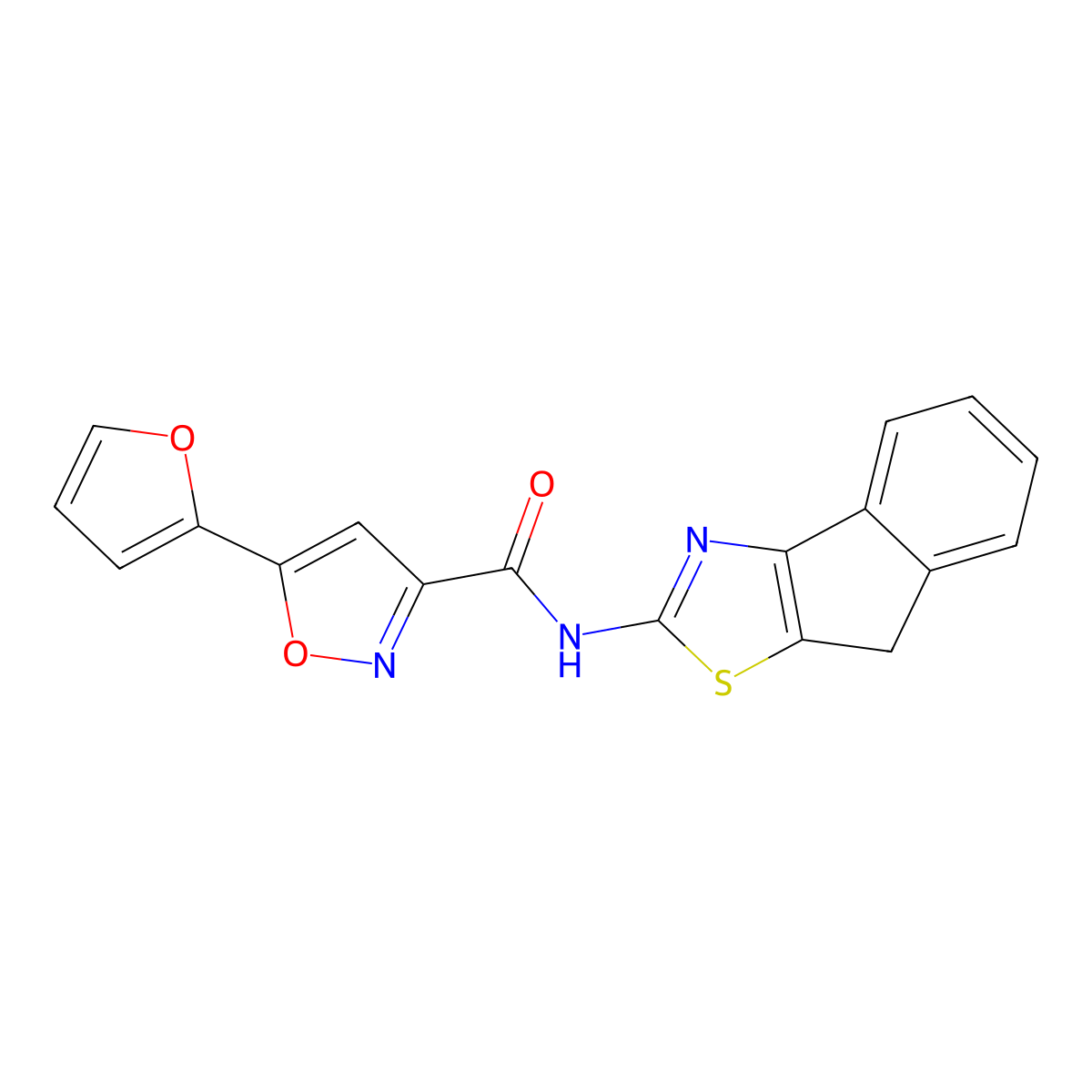 5-(furan-2-yl)-N-(8H-indeno[1,2-d]thiazol-2-yl)isoxazole-3-carboxamide molecular structure, CAS 1203227-44-4