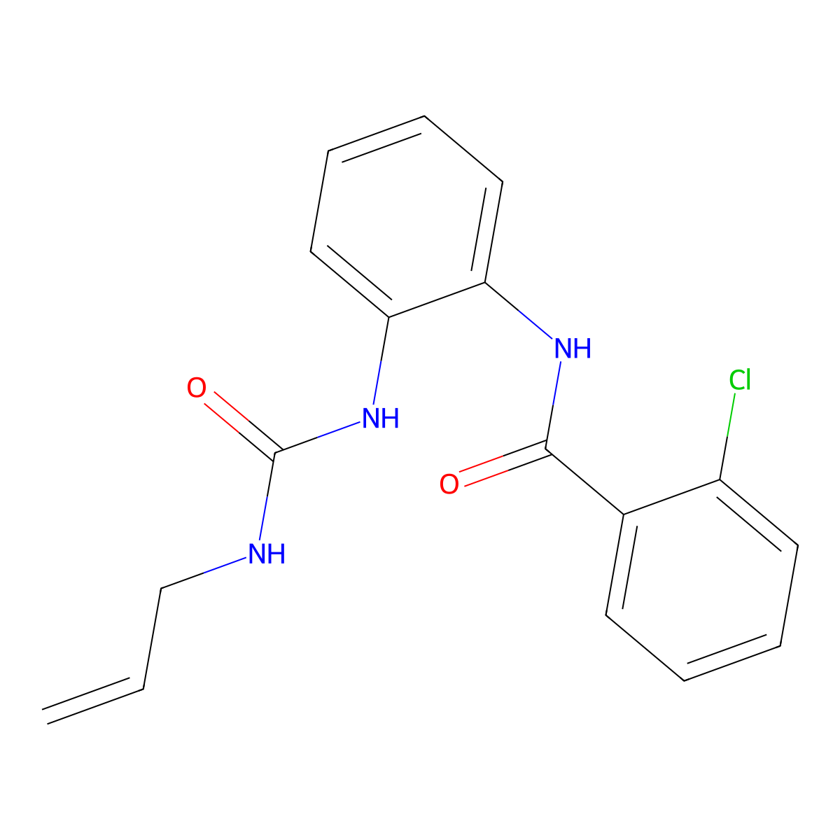 N-(2-(3-allylureido)phenyl)-2-chlorobenzamide molecular structure, CAS 1203232-70-5