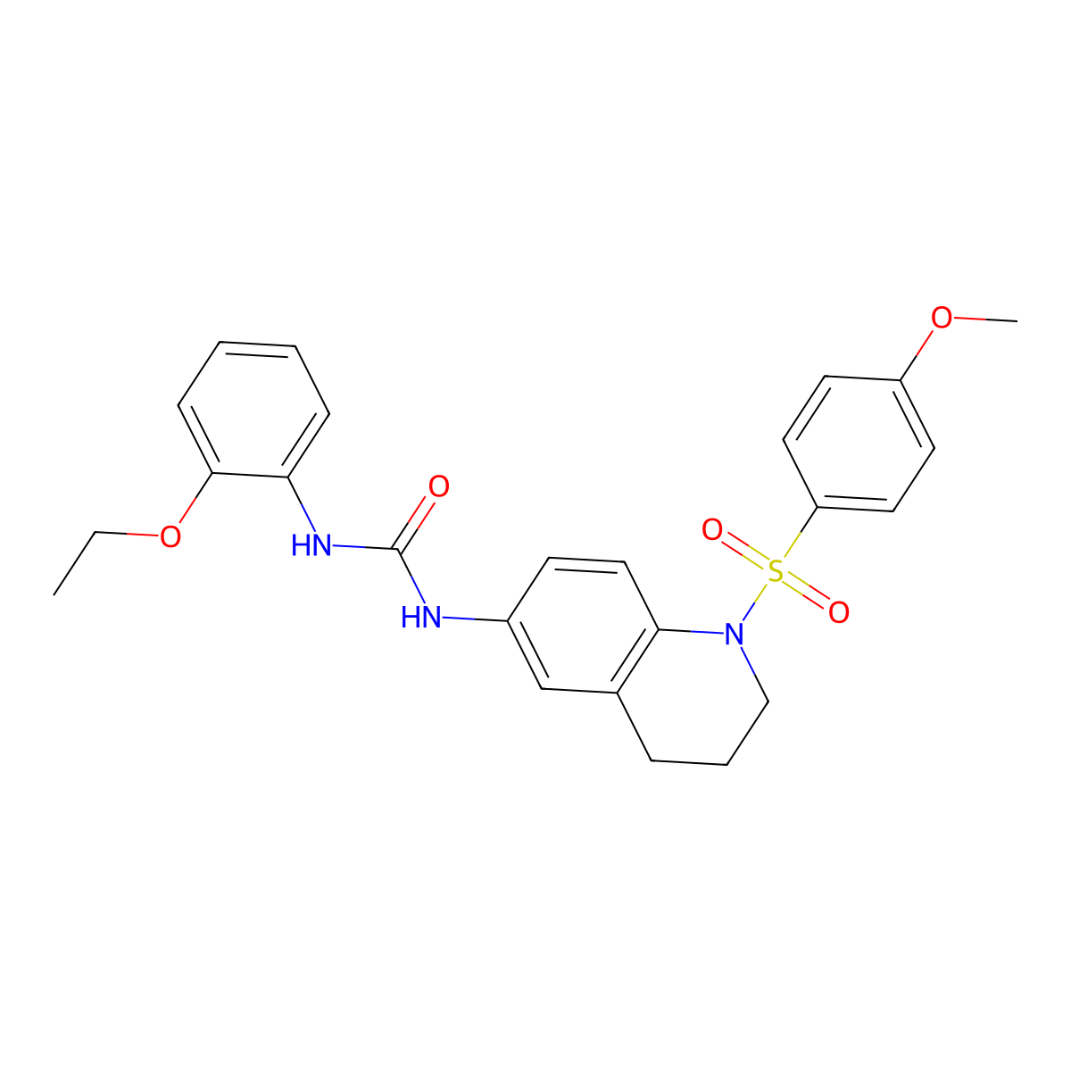 1-(2-Ethoxyphenyl)-3-(1-((4-methoxyphenyl)sulfonyl)-1,2,3,4-tetrahydroquinolin-6-yl)urea molecular structure, CAS 1203234-64-3