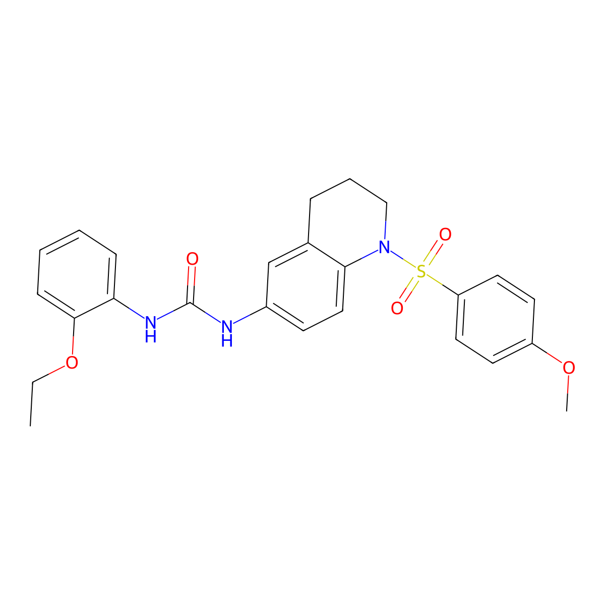 1-(2-Ethoxyphenyl)-3-(1-((4-methoxyphenyl)sulfonyl)-1,2,3,4-tetrahydroquinolin-6-yl)urea molecular structure, CAS 1203234-64-3