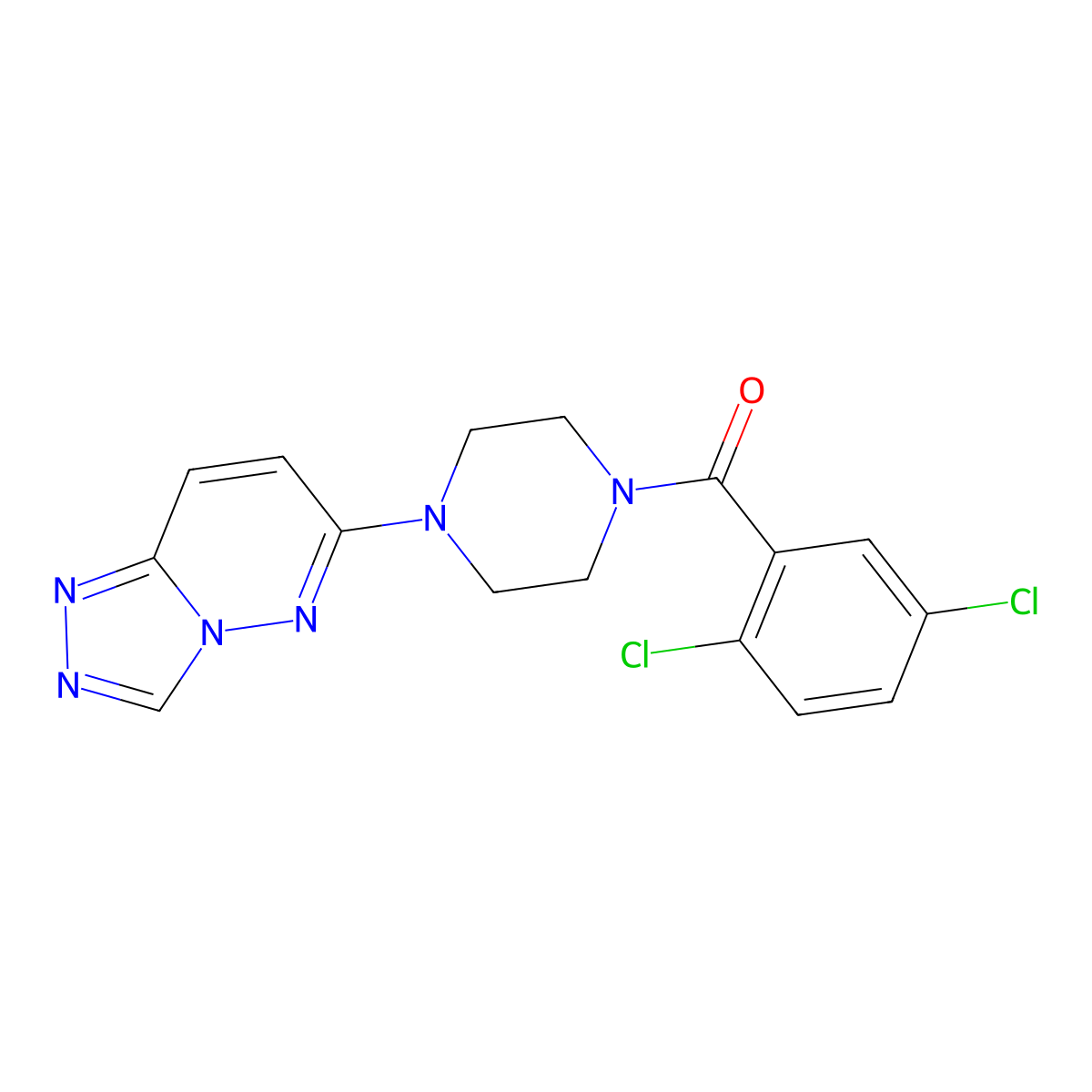 (4-([1,2,4]Triazolo[4,3-b]pyridazin-6-yl)piperazin-1-yl)(2,5-dichlorophenyl)methanone molecular structure, CAS 1203235-92-0