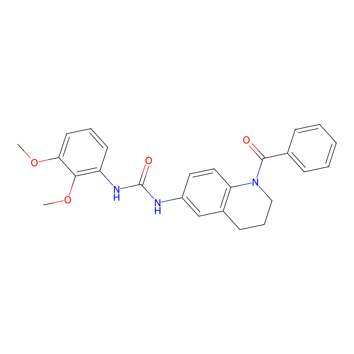 1-(1-Benzoyl-1,2,3,4-tetrahydroquinolin-6-yl)-3-(2,3-dimethoxyphenyl)urea molecular structure, CAS 1203236-00-3