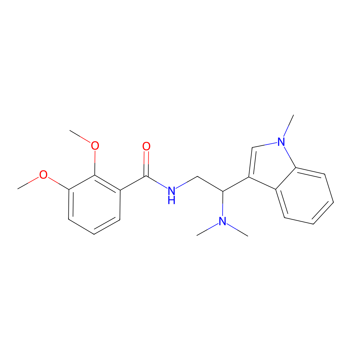 N-(2-(dimethylamino)-2-(1-methyl-1H-indol-3-yl)ethyl)-2,3-dimethoxybenzamide molecular structure, CAS 1203238-49-6