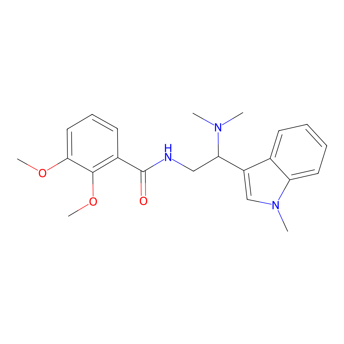N-(2-(dimethylamino)-2-(1-methyl-1H-indol-3-yl)ethyl)-2,3-dimethoxybenzamide molecular structure, CAS 1203238-49-6