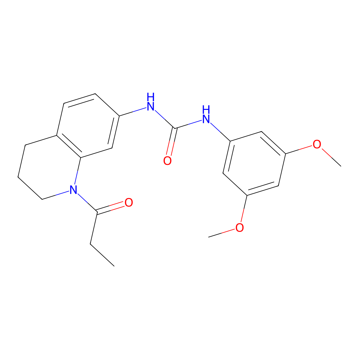 1-(3,5-Dimethoxyphenyl)-3-(1-propionyl-1,2,3,4-tetrahydroquinolin-7-yl)urea molecular structure, CAS 1203239-99-9
