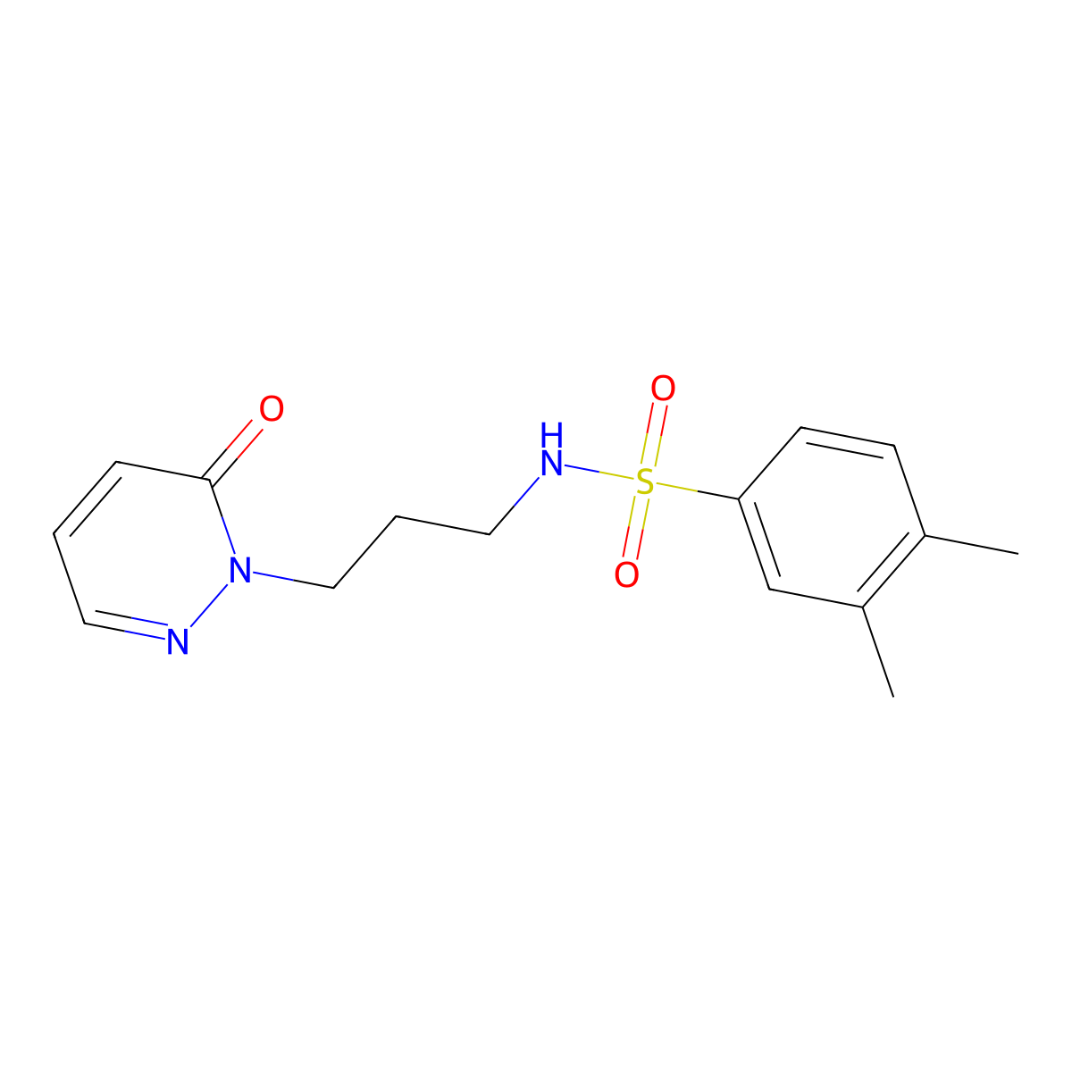 3,4-dimethyl-N-(3-(6-oxopyridazin-1(6H)-yl)propyl)benzenesulfonamide molecular structure, CAS 1203240-02-1
