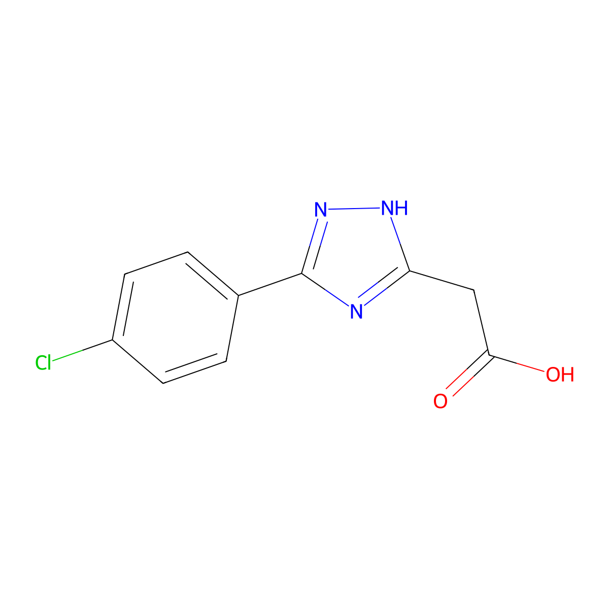 2-[3-(4-chlorophenyl)-1H-1,2,4-triazol-5-yl]acetic acid molecular structure, CAS 1203243-07-5