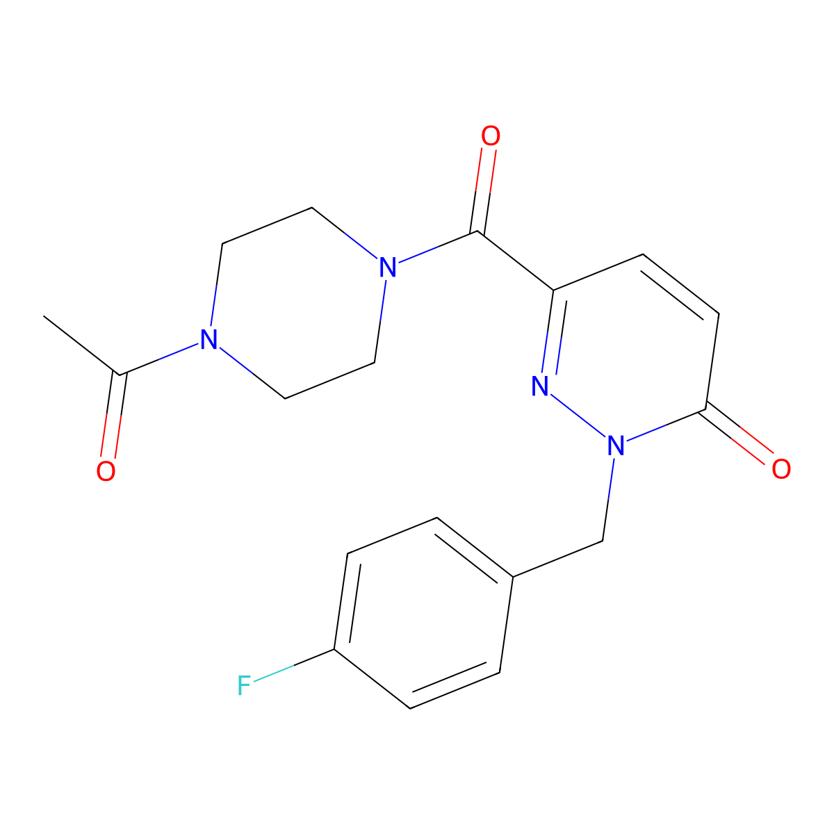 6-(4-acetylpiperazine-1-carbonyl)-2-(4-fluorobenzyl)pyridazin-3(2H)-one molecular structure, CAS 1203246-74-5