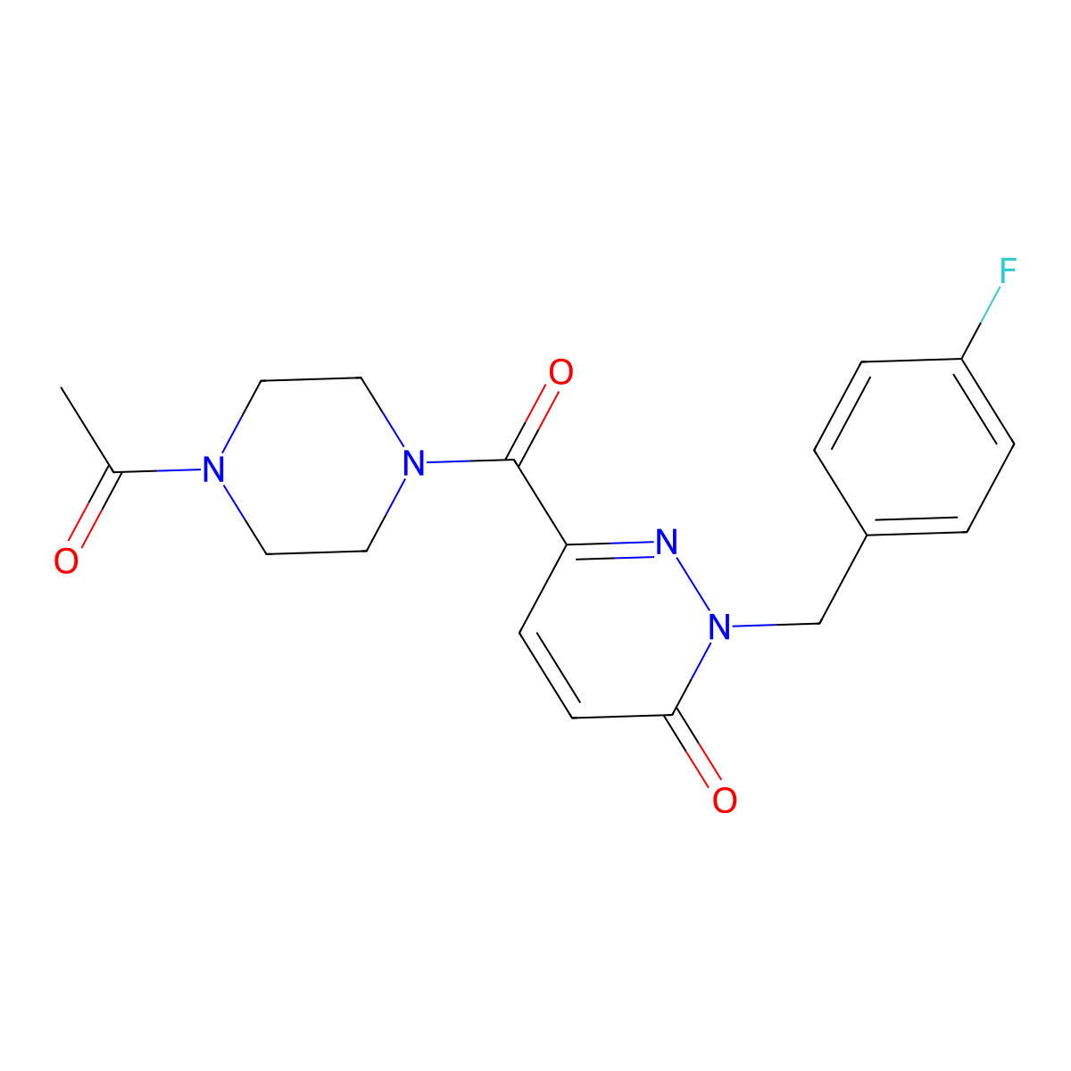 6-(4-acetylpiperazine-1-carbonyl)-2-(4-fluorobenzyl)pyridazin-3(2H)-one molecular structure, CAS 1203246-74-5
