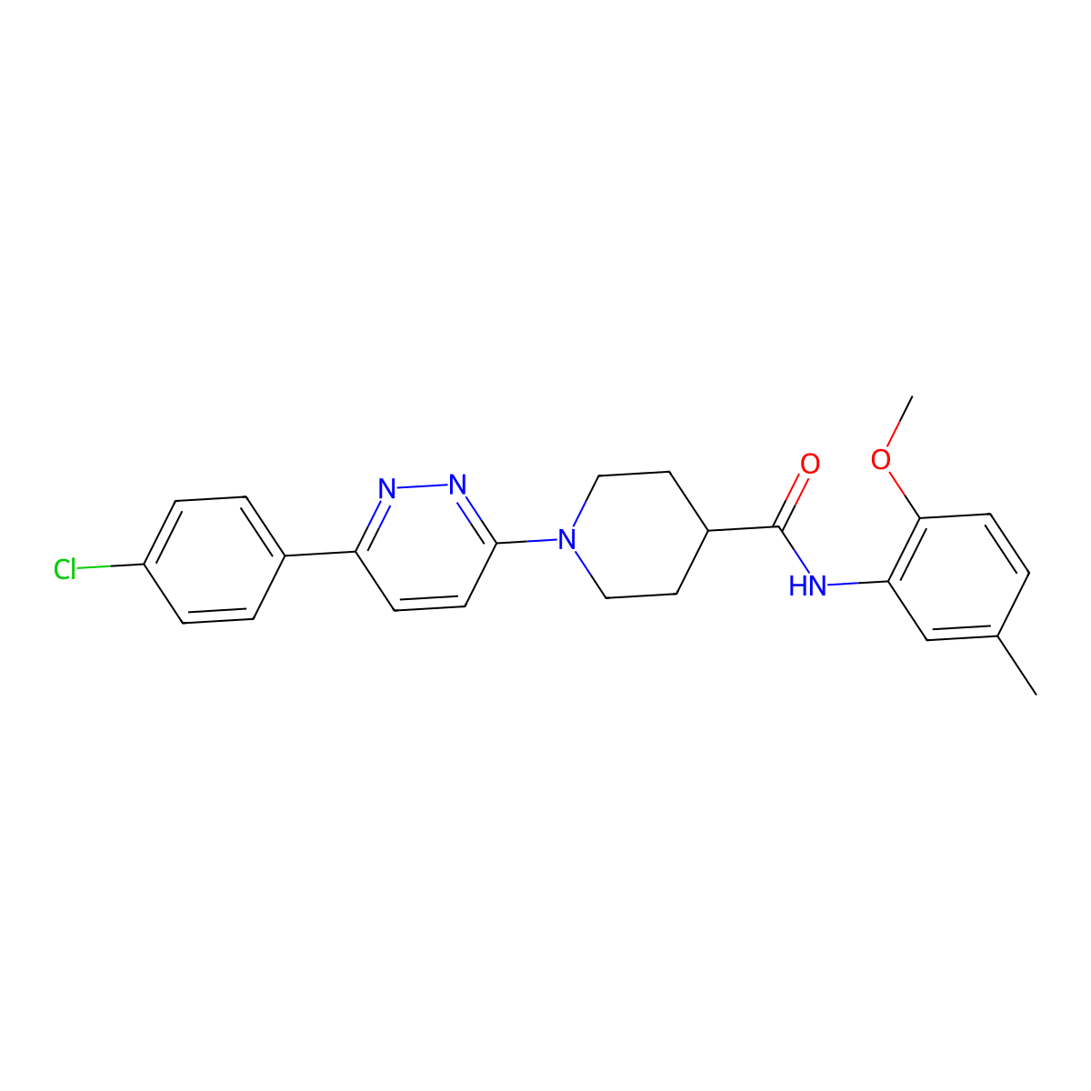 1-[6-(4-chlorophenyl)pyridazin-3-yl]-N-(2-methoxy-5-methylphenyl)piperidine-4-carboxamide molecular structure, CAS 1203253-73-9