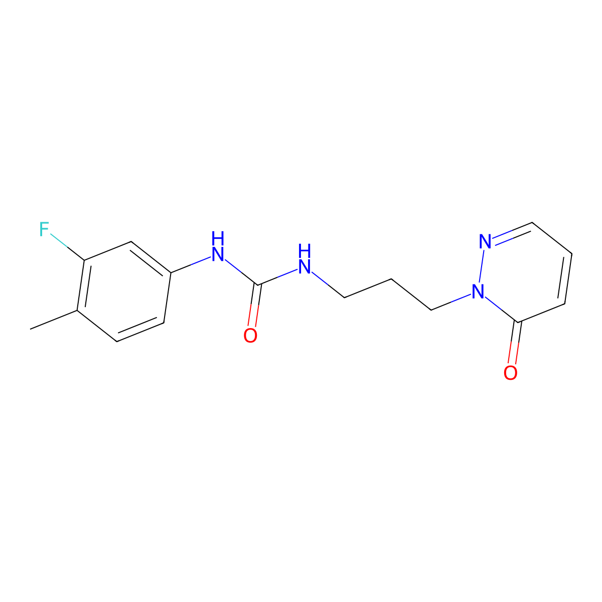 1-(3-fluoro-4-methylphenyl)-3-(3-(6-oxopyridazin-1(6H)-yl)propyl)urea molecular structure, CAS 1203254-24-3