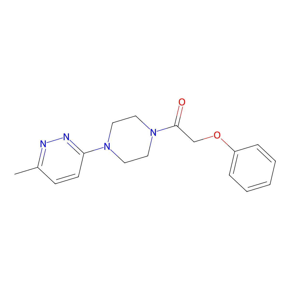 1-(4-(6-Methylpyridazin-3-yl)piperazin-1-yl)-2-phenoxyethanone molecular structure, CAS 1203256-07-8