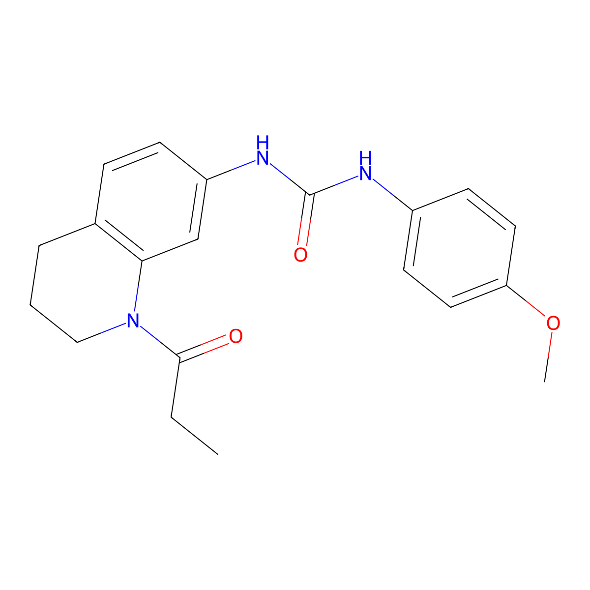 1-(4-Methoxyphenyl)-3-(1-propionyl-1,2,3,4-tetrahydroquinolin-7-yl)urea molecular structure, CAS 1203257-11-7