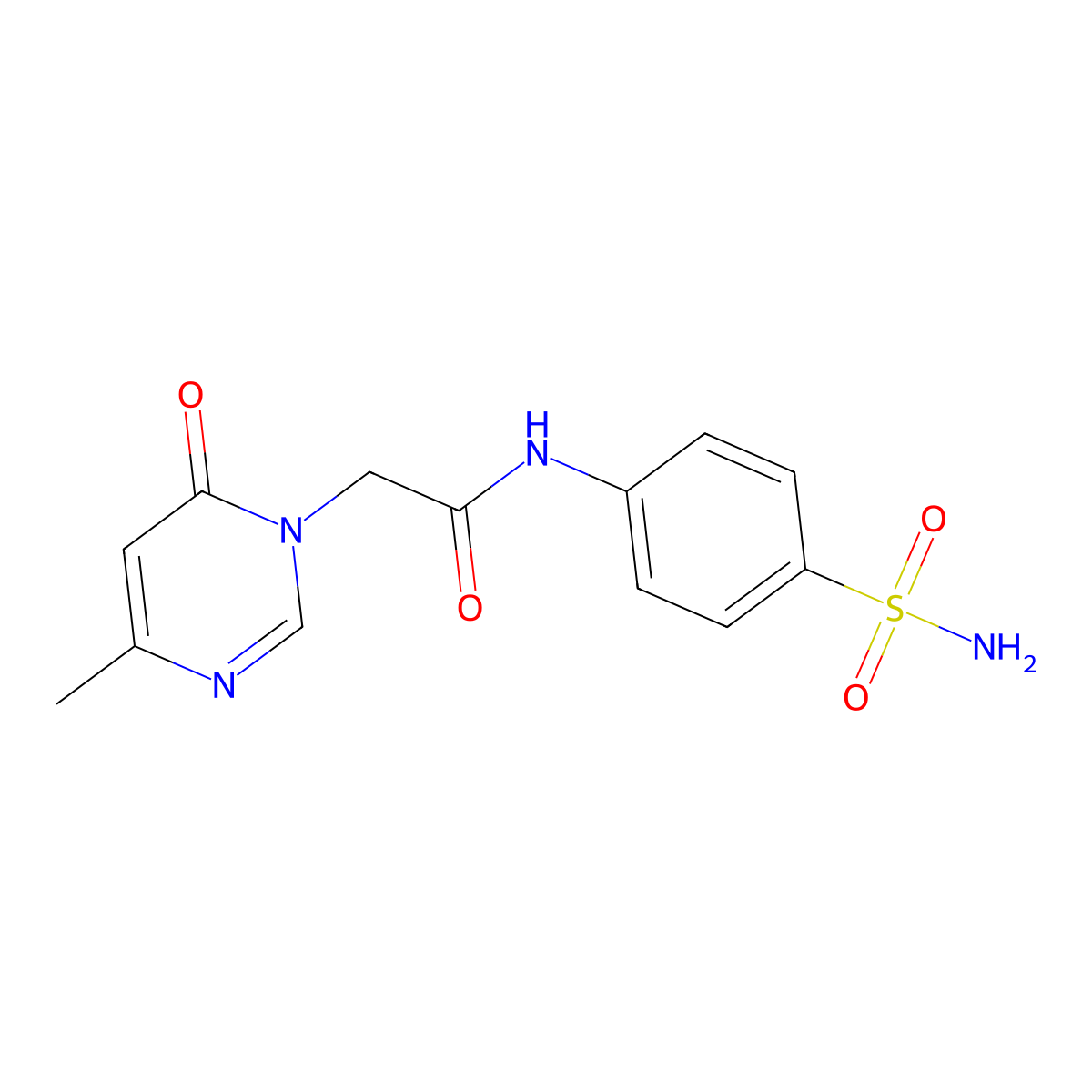 2-(4-methyl-6-oxopyrimidin-1(6H)-yl)-N-(4-sulfamoylphenyl)acetamide molecular structure, CAS 1203257-67-3