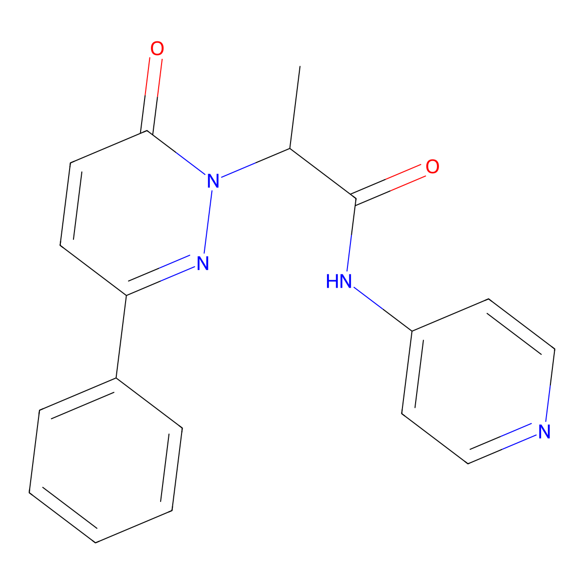 2-(6-oxo-3-phenylpyridazin-1(6H)-yl)-N-(pyridin-4-yl)propanamide molecular structure, CAS 1203262-33-2