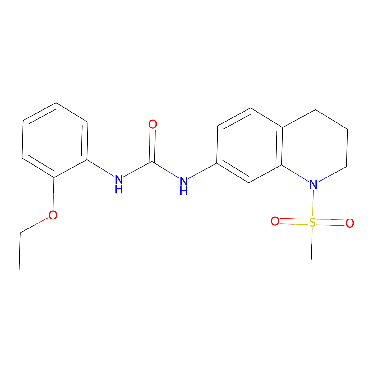 1-(2-Ethoxyphenyl)-3-(1-(methylsulfonyl)-1,2,3,4-tetrahydroquinolin-7-yl)urea molecular structure, CAS 1203263-97-1