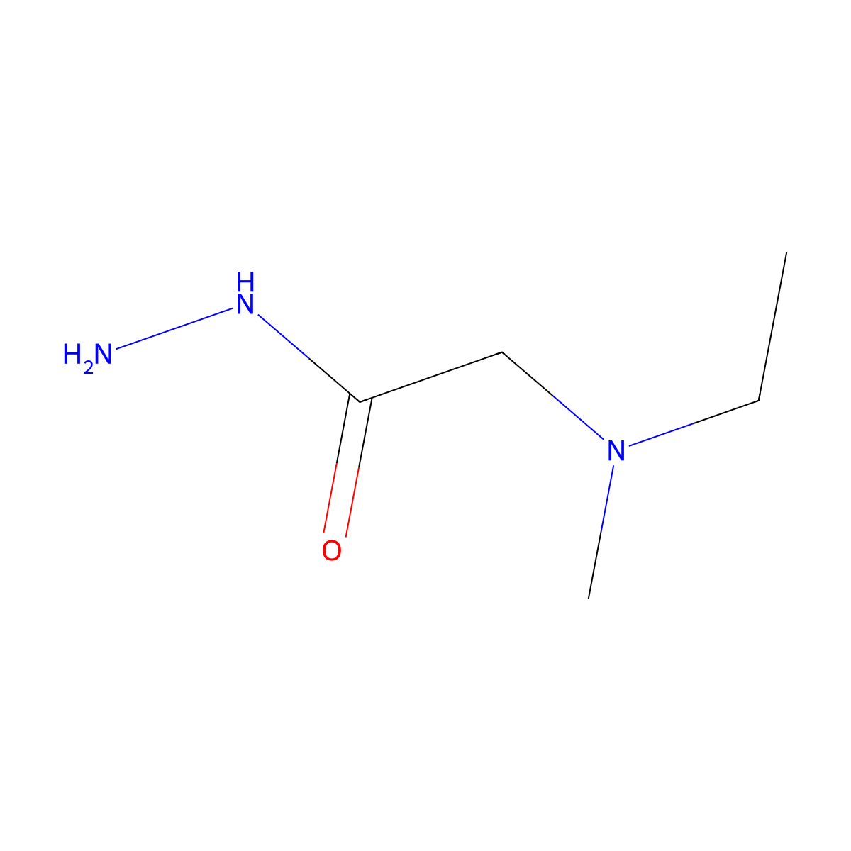 2-(Ethyl(methyl)amino)acetohydrazide molecular structure, CAS 1203264-31-6