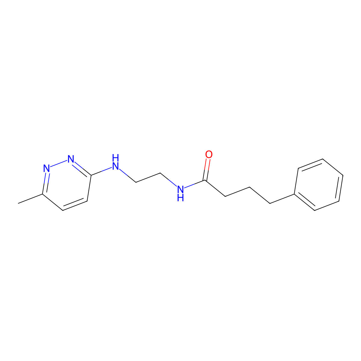 N-{2-[(6-methylpyridazin-3-yl)amino]ethyl}-4-phenylbutanamide molecular structure, CAS 1203265-76-2