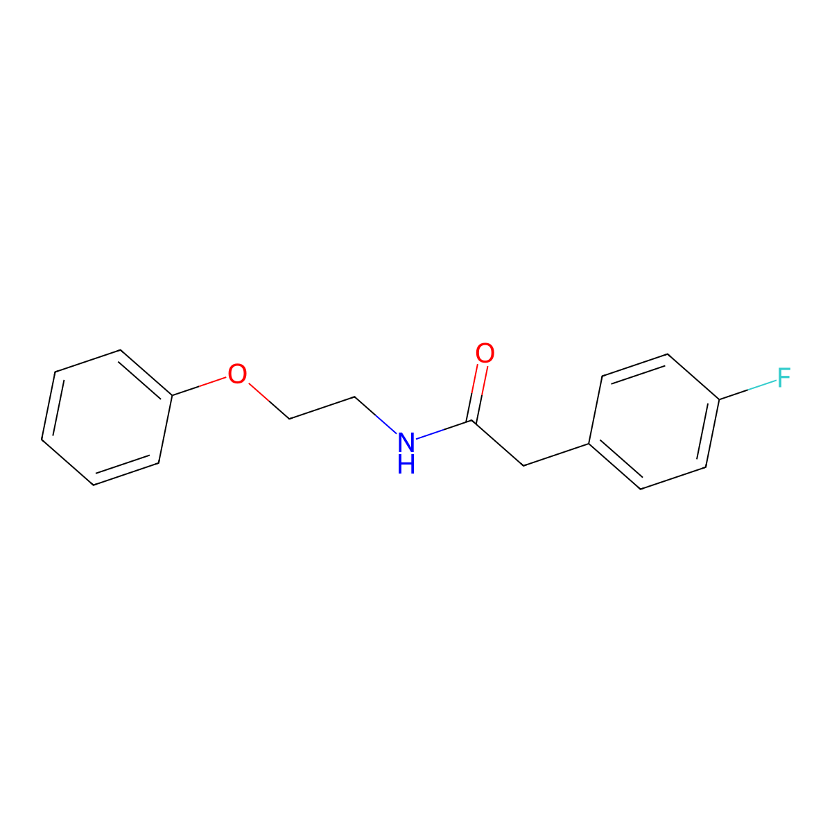 2-(4-fluorophenyl)-N-(2-phenoxyethyl)acetamide molecular structure, CAS 1203266-15-2