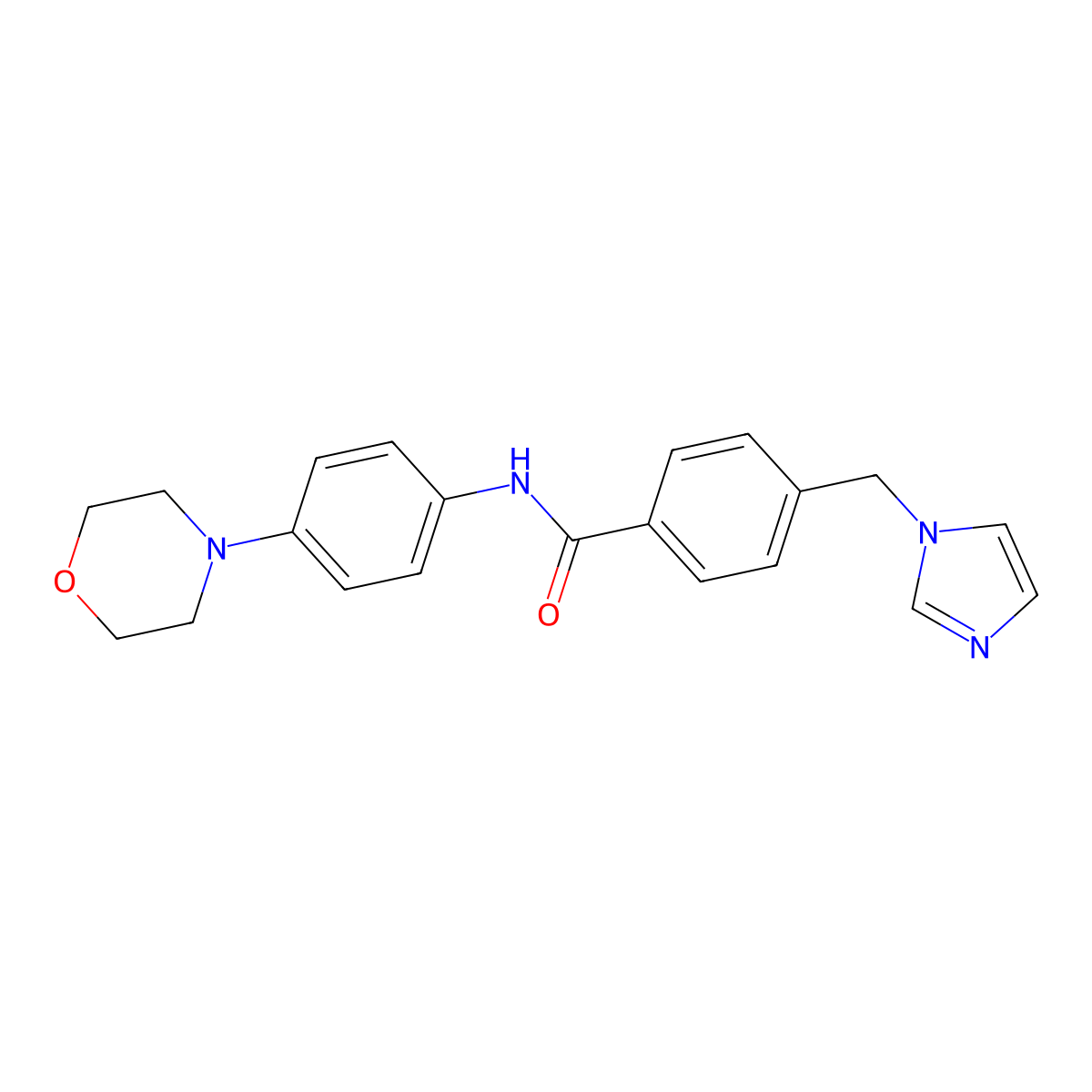 4-((1H-imidazol-1-yl)methyl)-N-(4-morpholinophenyl)benzamide molecular structure, CAS 1203269-67-3