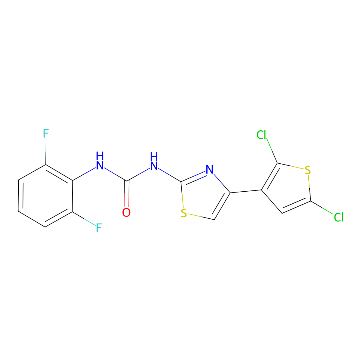 1-(4-(2,5-Dichlorothiophen-3-yl)thiazol-2-yl)-3-(2,6-difluorophenyl)urea molecular structure, CAS 1203274-93-4