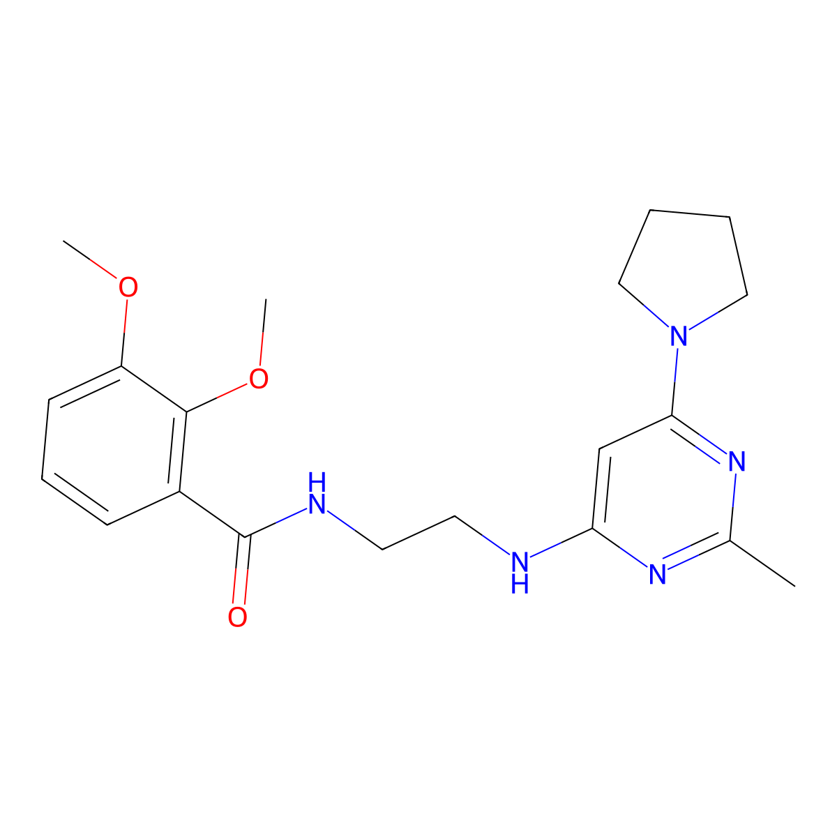 2,3-dimethoxy-N-(2-{[2-methyl-6-(pyrrolidin-1-yl)pyrimidin-4-yl]amino}ethyl)benzamide molecular structure, CAS 1203275-05-1